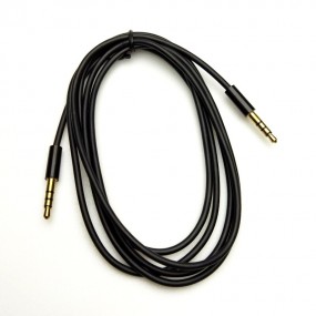 Cable audio/video , jack 3.5 , 4 polos (largo 17mm), negro, 1.5 m.